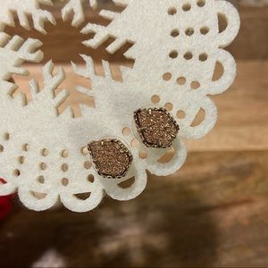 Kendra Scott gold drusy earrings